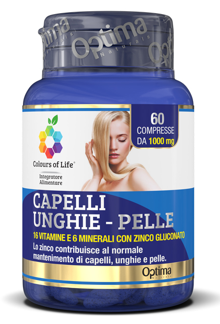 COLOURS OF LIFE CAPELLI UNGHIE PELLE 60 COMPRESSE 1000 MG - pharmaluna