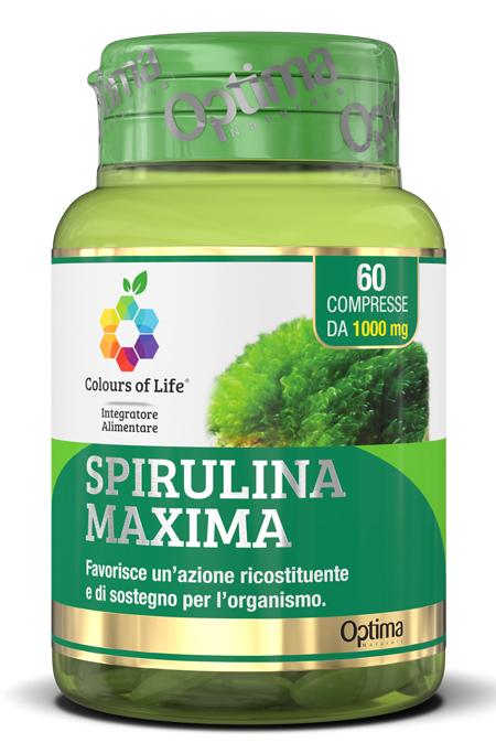 COLOURS OF LIFE SPIRULINA MAXIMA 60 COMPRESSE 1000 MG - pharmaluna