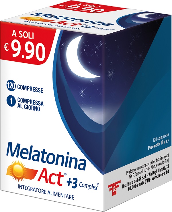 MELATONINA ACT 1MG +3 COMPLEX 120 COMPRESSE 18 G - pharmaluna