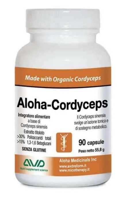 ALOHA CORDYCEPS 90 CAPSULE FLACONE 55,8 G - pharmaluna
