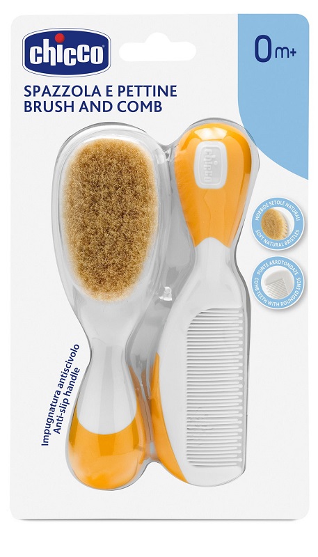 CHICCO SPAZZOLA + PETTINE ARANCIONE - pharmaluna