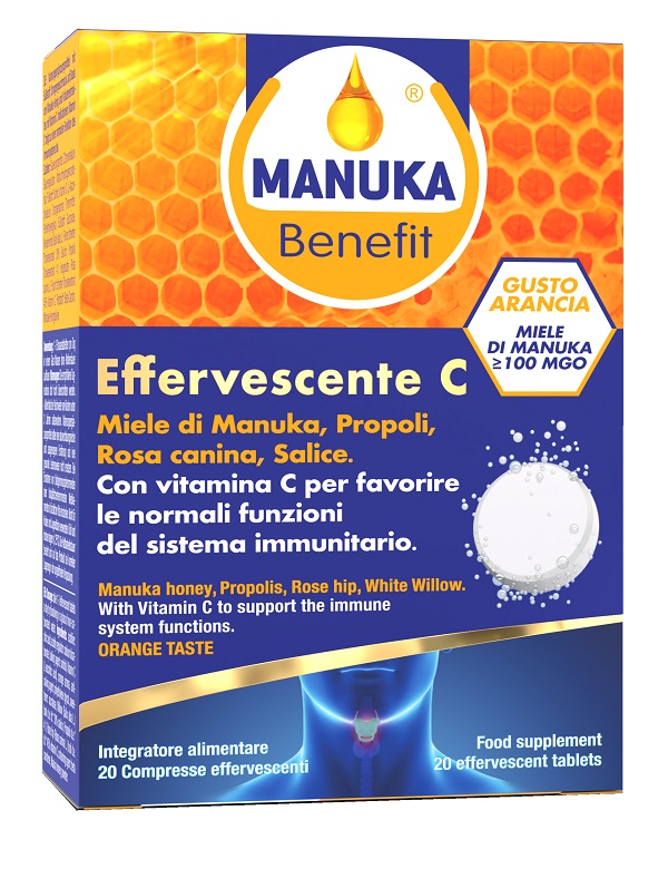 MANUKA BENEFIT EFFERVESCENTE C 20 COMPRESSE - pharmaluna