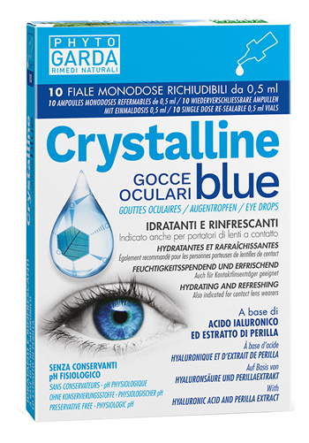 CRYSTALLINE BLUE GOCCE OCULARI MONODOSE 10 FIALE 0,5 ML - pharmaluna