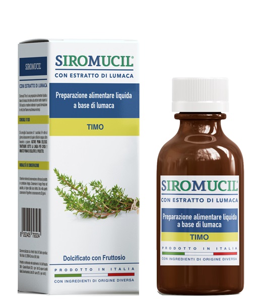 SIROMUCIL PREPARATO ALIMENTARE CON ESTRATTO DI LUMACA AL TIMO 150 ML - pharmaluna