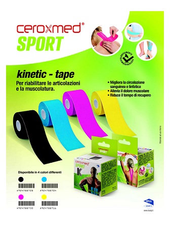 CEROXMED SPORT KINETIC TAPE BLU 1 PEZZO - pharmaluna