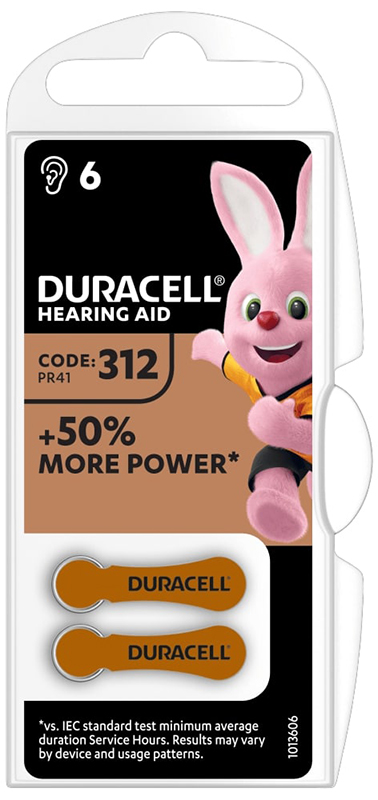 DURACELL EASY TAB 312 MARRONE BATTERIA PER APPARECCHIO ACUSTICO - pharmaluna