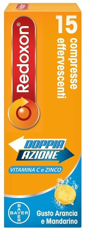 REDOXON DOPPIA AZIONE 15 COMPRESSE EFFERVESCENTI VITAMINA C ZINCO ARANCIA E MANDARINO 45,78 G - pharmaluna