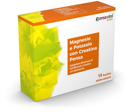 MAGNESIO E POTASSIO CON CREATINA ARANCIA PENSA 14 BUSTINE - pharmaluna