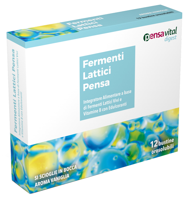 FERMENTI LATTICI VIVI E VITAMINE B 12 VANIGLIA BUSTINE OROSOLUBILI - pharmaluna