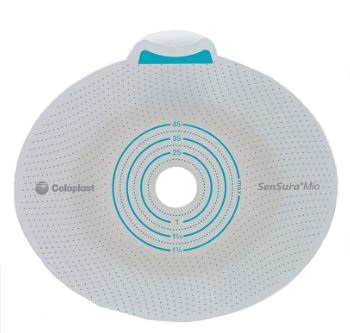 PLACCA PER UROSTOMIA COLOSTOMIA ILEOSTOMIA SENSURA MIO CLICK SISTEMA A DUE PEZZI FLANGIA 70 MM FORO RITAGLIABILE 10-65 MM 5 PEZZI - pharmaluna