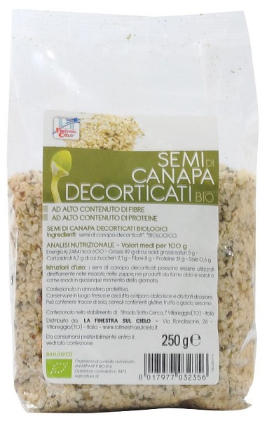 FSC SEMI DI CANAPA DECORTICATI BIO AD ALTO CONTENUTO DI FIBRA 250 G - pharmaluna