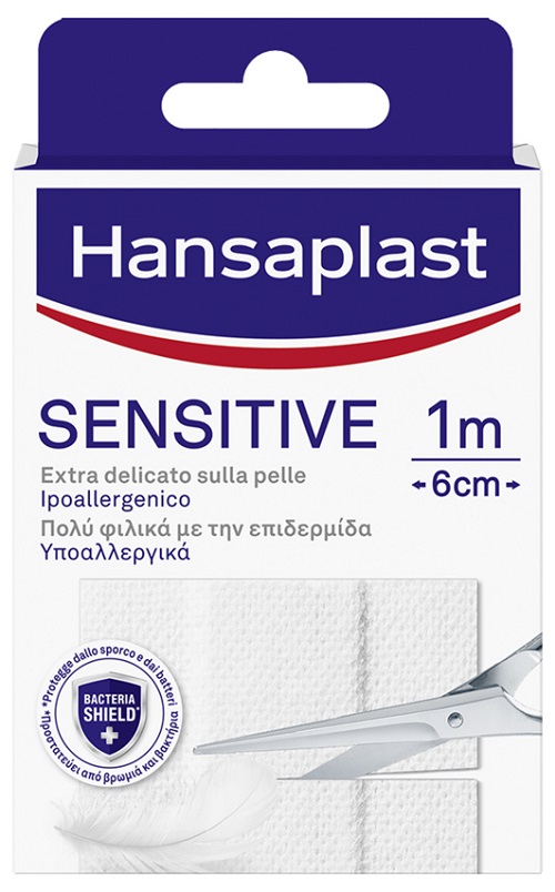 HANSAPLAST STRISCIA SENSITIVE PRETAGLIATA 1X6CM 10 PEZZI - pharmaluna