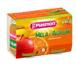 PLASMON OMOGENEIZZATO MELA AGRUMI 2 X 104 G - pharmaluna