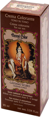 HENNE NUANCE CASTANO SCURO CREMA HENNE COLOR CREMA COLORANTE PRONTA ALL'USO - pharmaluna