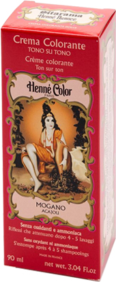 HENNE NUANCE ACAJOU ROSSO MOGANO CREMA HENNE COLOR CREMA COLORANTE PRONTA ALL'USO - pharmaluna