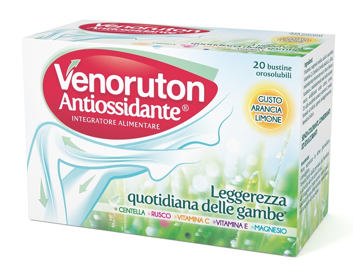 VENORUTON ANTIOSSIDANTE 20 BUSTINE OROSOLUBILI MONODOSE - pharmaluna