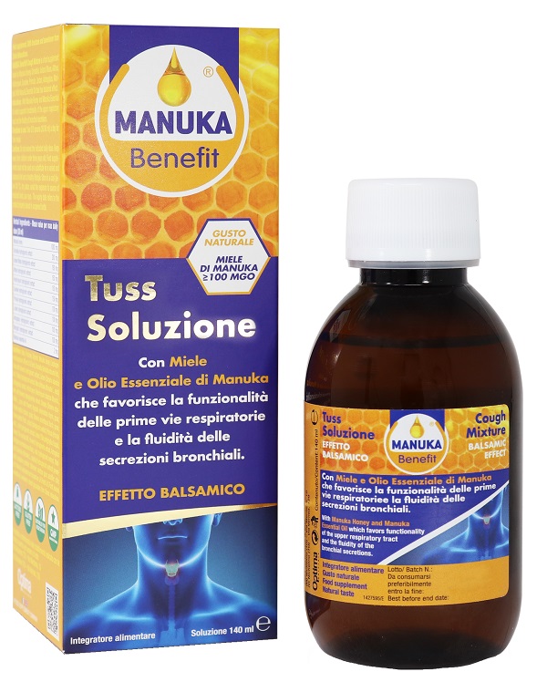 MANUKA BENEFIT TUSS SOLUZIONE 140 ML - pharmaluna