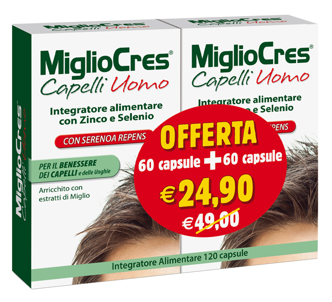 MIGLIOCRES UOMO 60+60 CAPSULE PROMO - pharmaluna