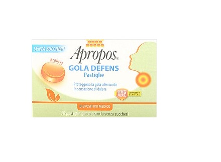 APROPOS GOLA DEFENS ARANCIA PASTIGLIE SENZA ZUCCHERI AGGIUNTI - pharmaluna