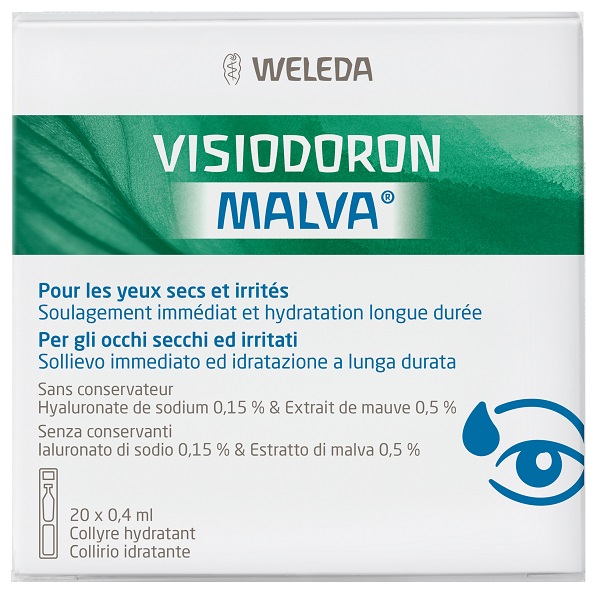 GOCCE OCULARI VISIODORON MALVA 20 MONODOSE DA 0,4 ML - pharmaluna