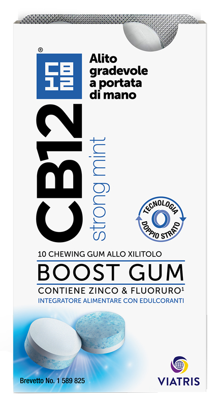 CB12 BOOST 10 CHEWING-GUM ZINCO E FLUORURO NEW FORMULATION - pharmaluna