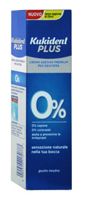 KUKIDENT PLUS 0% CREMA ADESIVA PER PROTESI DENTARIE 40 G - pharmaluna