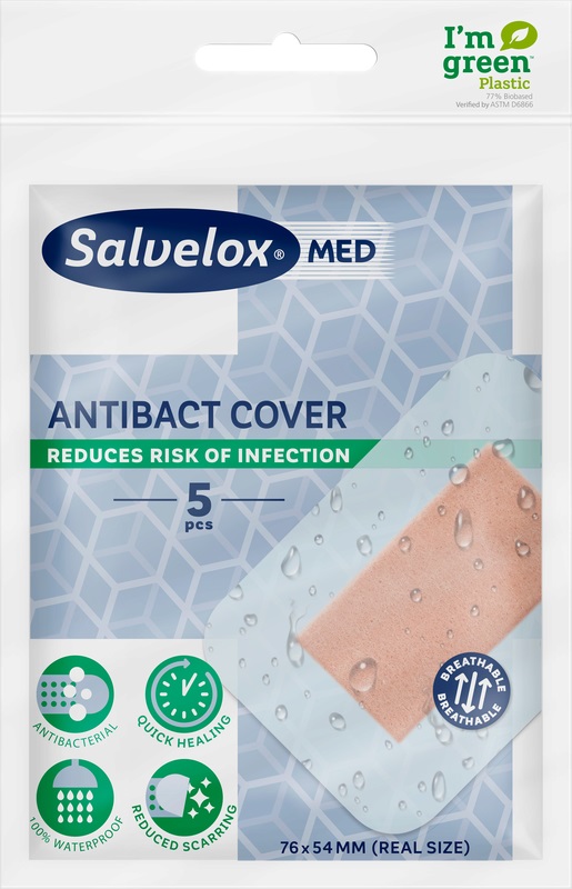 CEROTTO SALVELOX MED ANTIBACT COVER 12X5 CM 5 PEZZI - pharmaluna