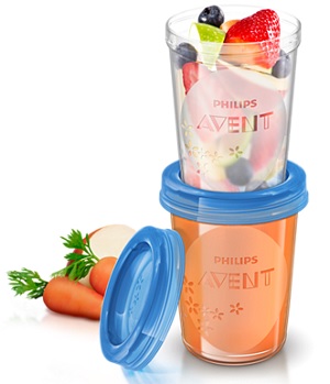AVENT VASETTI VIA COPERCHIO 240 ML 5 PEZZI - pharmaluna