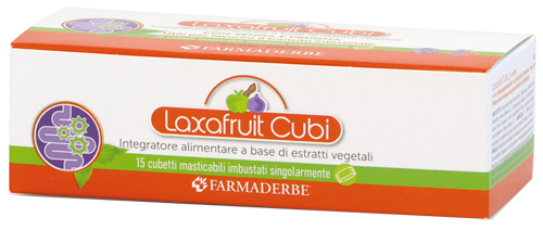 LAXAFRUIT 15 CUBETTI MASTICABILI 150 G - pharmaluna