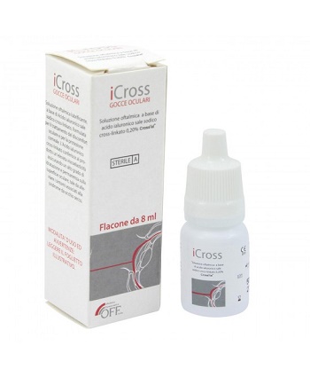 ICROSS GOCCE OCULARI SOLUZIONE OFTALMICA ACIDO IALURONICO CROSS-LINKATO 0,2% 8 ML - pharmaluna