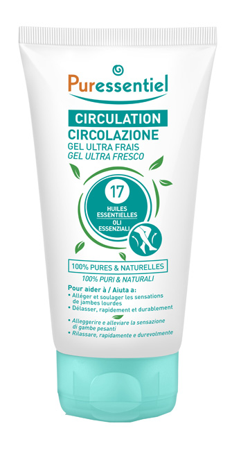 PURESSENTIEL GEL ULTRA FRESCO CIRCOLAZIONE 17 OLI ESSENZIALI 125 ML - pharmaluna