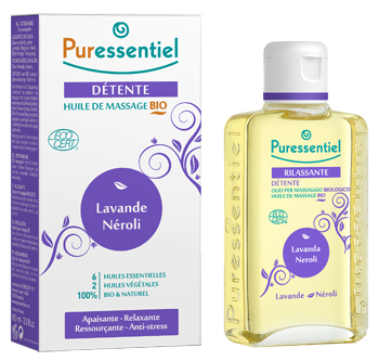 PURESSENTIEL OLIO MASSAGGIO BIO RILASSANTE - pharmaluna