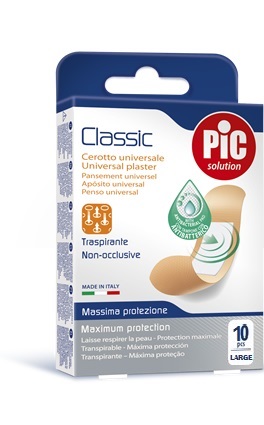 CEROTTO PIC CLASSIC 25X72 MM 10 ANTIBATTERICO 10 PEZZI - pharmaluna