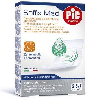 CEROTTO PIC SOFFIX MED IN TNT STERILE MONOUSO 5X7 CM 5 PEZZI - pharmaluna