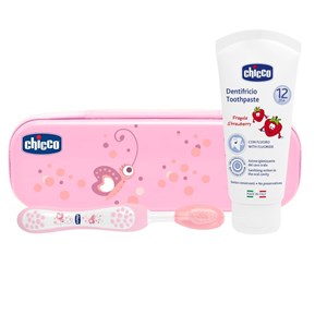 CHICCO SET DENTALE ROSA CON FLUORO - pharmaluna