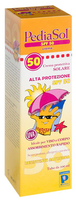 PEDIASOL SPF 50 CREMA SOLARE 100 ML - pharmaluna