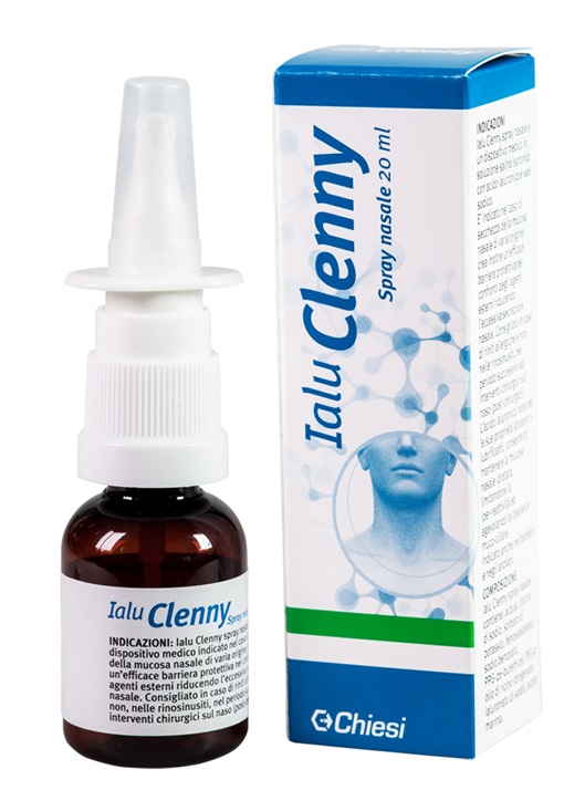 IALU CLENNY SPRAY NASALE SOLUZIONE SALINA ISOTONICA CON ACIDO IALURONICO E SALE SODICO 20 ML - pharmaluna