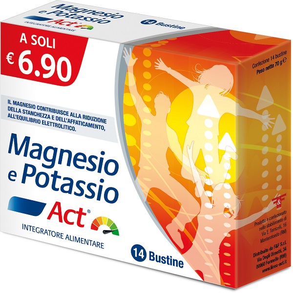 MAGNESIO E POTASSIO ACT 14 BUSTINE 5 G - pharmaluna