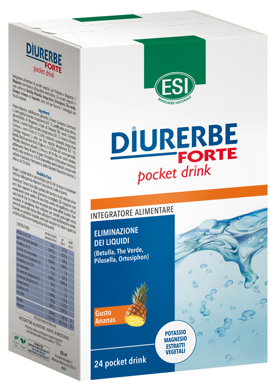 ESI DIURERBE FORTE POCKET DRINK ANANAS 24 X 20 ML - pharmaluna