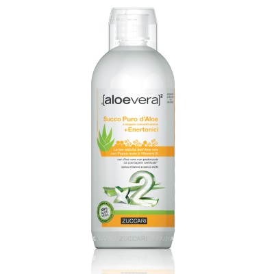 ALOEVERA2 SUCCO PURO D'ALOE DOPPIA CONCENTRAZIONE + ENERTONICI 1 LITRO - pharmaluna
