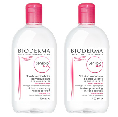 SENSIBIO H2O SOLUZIONE MICELLARE DETERTEGENTE 500ML + STRUCCANTE PELLE SENSIBILE 500 ML - pharmaluna