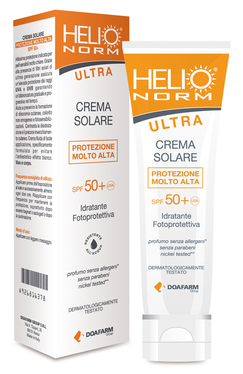 HELIONORM ULTRA CREMA SOLARE SPF 50+ 100 ML - pharmaluna