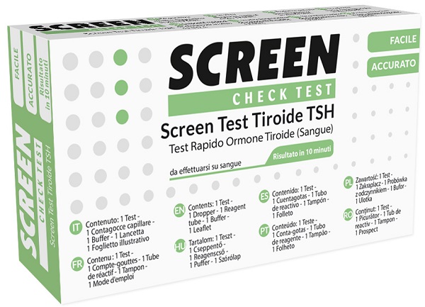 TEST RAPIDO PER L'INDIVIDUAZIONE QUALITATIVA DI ORMONE TIROIDE-STIMOLANTE TSH NEL SANGUE UMANO SCREEN CHECK TEST TIROIDE/TSH - pharmaluna