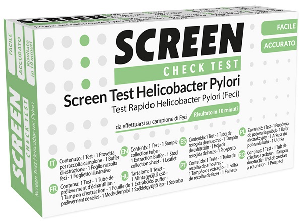 SCREEN TEST RAPIDO ANTIGENI HELICOBACTER PYLORI FECI UMANE - pharmaluna