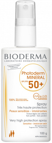 PHOTODERM MINERAL SPF50+ SPRAY 100 ML PROTEZIONE PELLE ATOPICA O ALLERGICA - pharmaluna