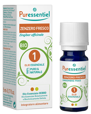 PURESSENTIEL ZENZERO OLIO ESSENZIALE BIO 5 ML - pharmaluna