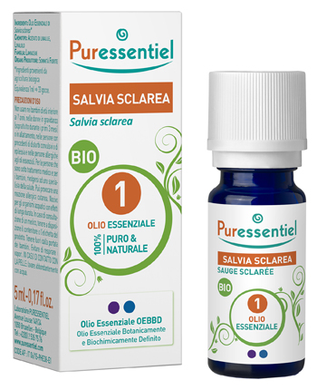 PURESSENTIEL SALVIA SCLAREA OLIO ESSENZIALE BIO 10 ML - pharmaluna