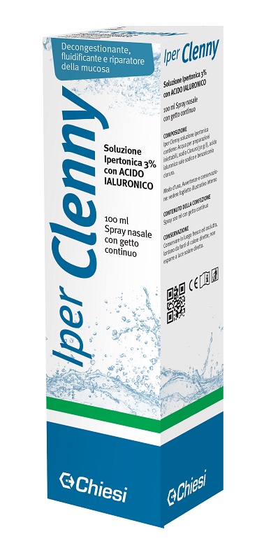 IPER CLENNY SPRAY NASALE EROGAZIONE CONTINUA SOLUZIONE IPERTONICA CON ACIDO IALURONICO 100 ML - pharmaluna