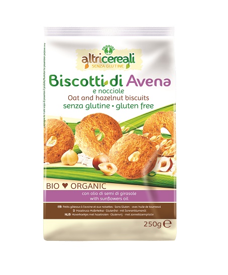 ALTRICEREALI BISCOTTI ALL'AVENA/NOCCIOLE BIO 250 G - pharmaluna