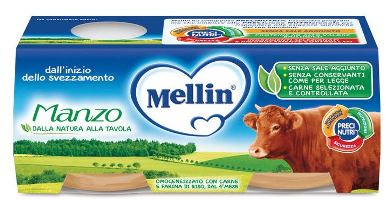 MELLIN OMOGENEIZZATO MANZO 2X120 G - pharmaluna
